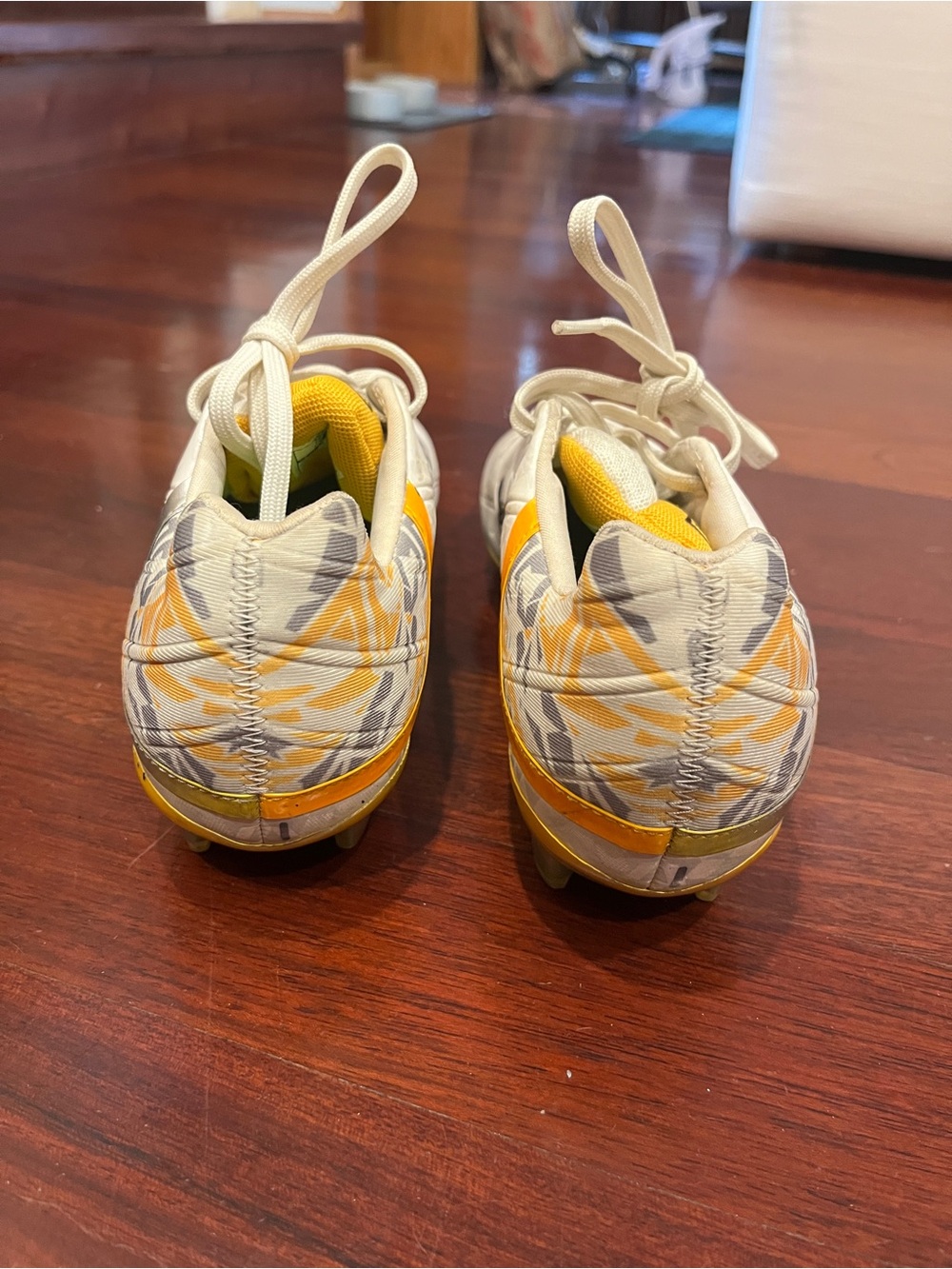 Under Armour White and Yellow Cleats - Lacrosse / Training - Picture 5 of 7
